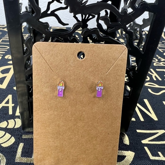 Halloween Earrings - Candles - Picture 3 of 3